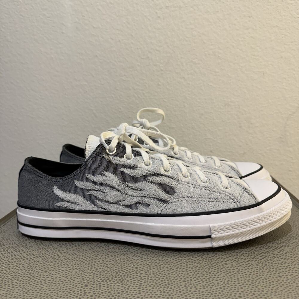 Converse Archive Flames Chuck 1970s Low Top 'Black Grey' Size 12 men 166713C